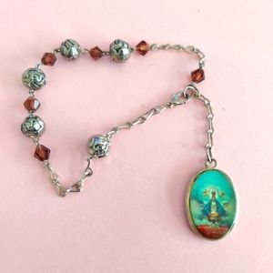 Brown Cut crystal beads Rosary Bracelet